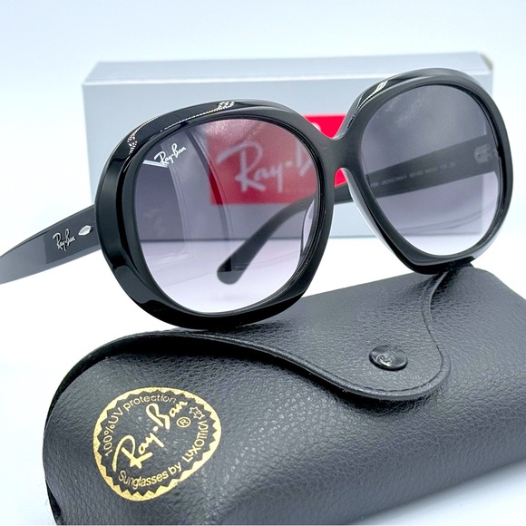 Ray-Ban Women’s Fashion Sunglasses RB4098 60m Black with Gradient Grey Lens - Picture 1 of 8